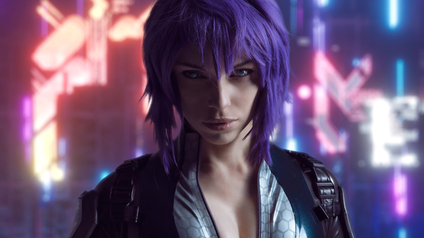 Purple Hair Cyberpunk 4k 2020 Wallpaper