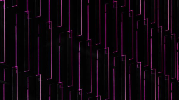 Purple Neon Gate 5k Wallpaper