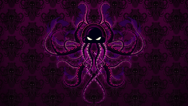 Purple Octopus Art Wallpaper