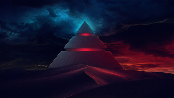 Pyramid Digital Art 4k Wallpaper