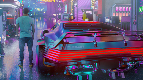Quadra V Tech Cyberpunk 2077 Car 4k Wallpaper