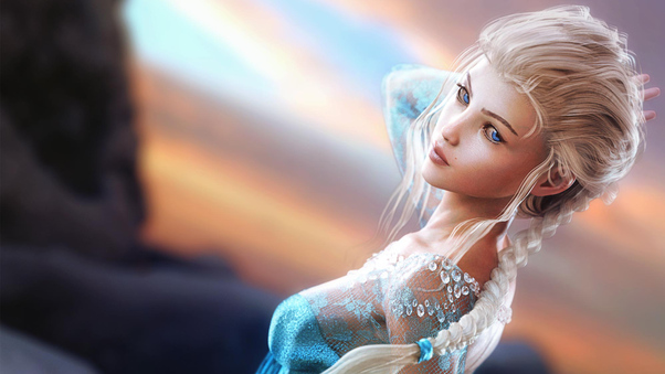Queen Elsa Fantasy Art Wallpaper