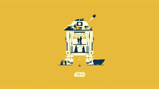 R2 D2 Star Wars Minimal Wallpaper