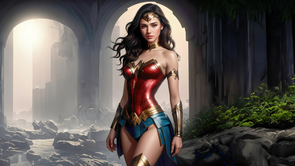 Radiant Warrior Wonder Woman Wallpaper