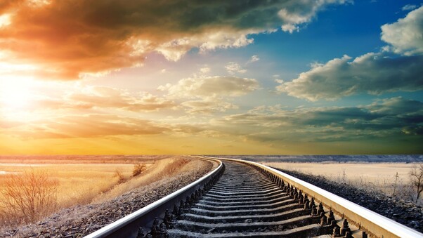 Railway Track 4k Wallpaper