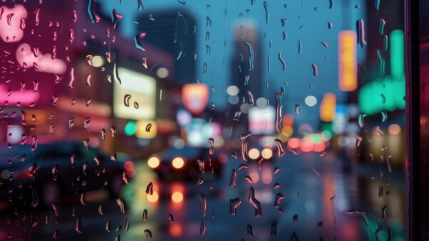 Rain Drops Window 4k Wallpaper