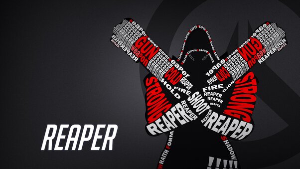 Reaper Typography Overwatch Wallpaper