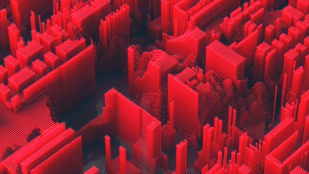 Red Abstract Geometry Wallpaper