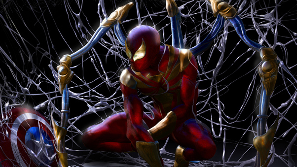 Red And Gold Spiderman Wallpaper