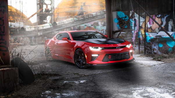 Red Camaro 8k Wallpaper