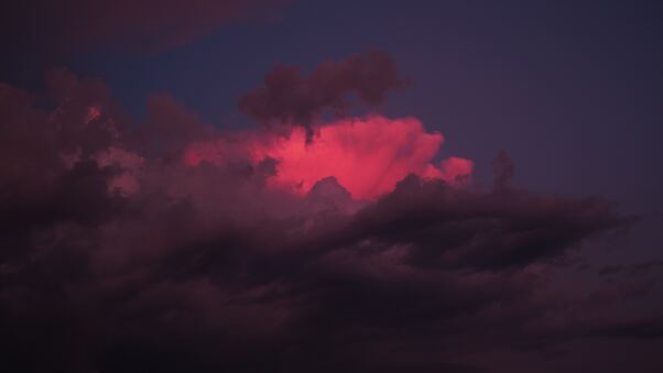 Red Clouds Sunset 5k Wallpaper