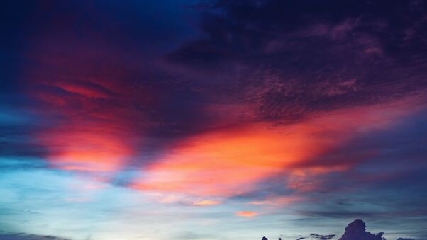 Red Cloudy Sky Sunset 4k Wallpaper