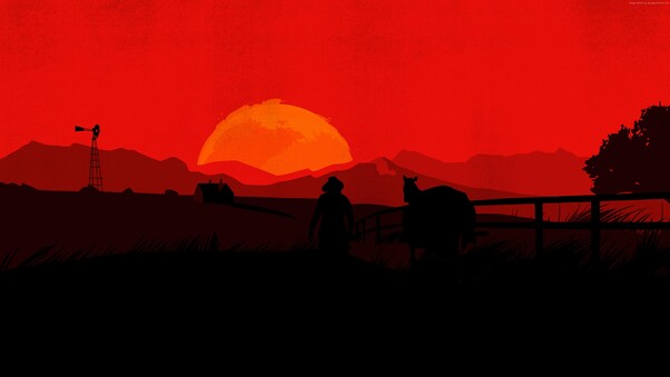 Red Dead Redemption 2 Minimal 4k Wallpaper