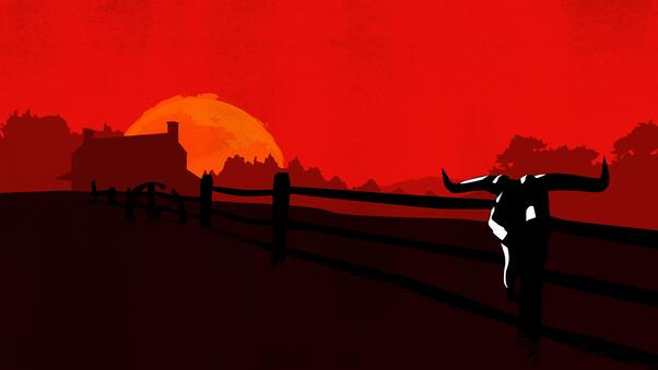 Red Dead Redemption 2 Minimalist 8k Wallpaper