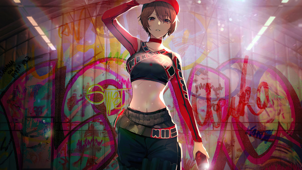 Red Hat Anime Girl 5k Wallpaper