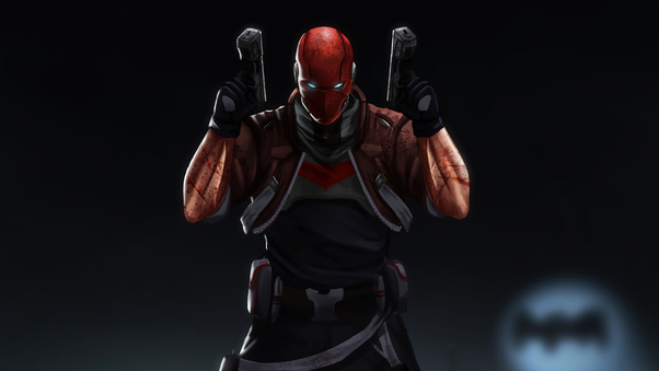Red Hood With Two Guns 4k Wallpaper