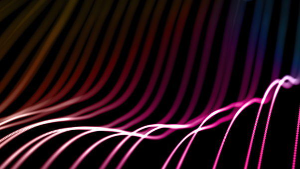Red Lines Waves Abstract 4k Wallpaper