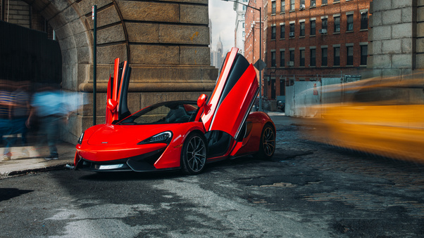 Red McLaren 570S Spider Wallpaper