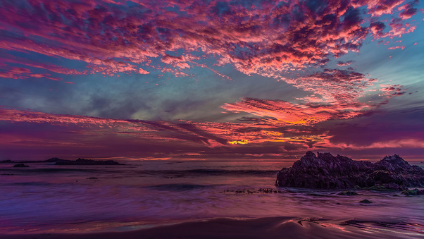 Red Rock Clouds Sunset 4k Wallpaper