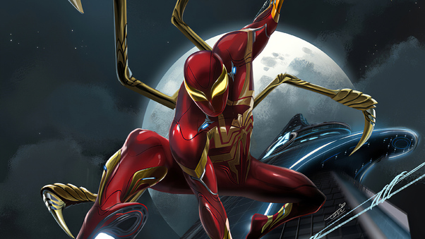 Red Spider Iron Suit 4k Wallpaper