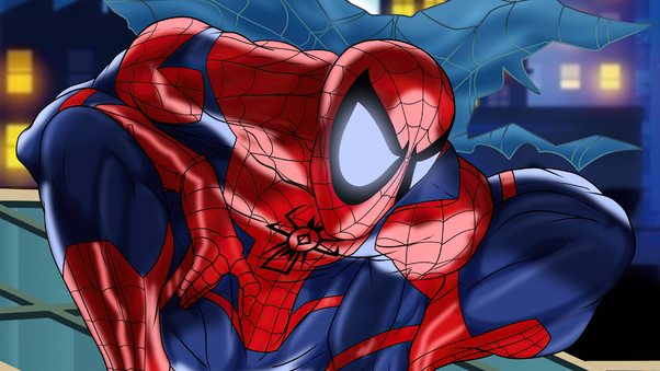 Red Spiderman Artwork 4k Wallpaper