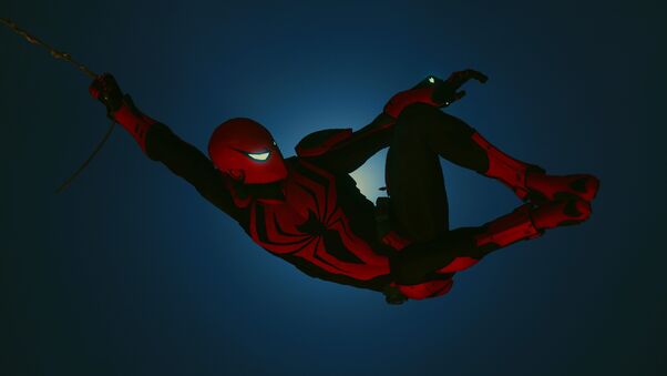 Red Suit Spiderman Wallpaper