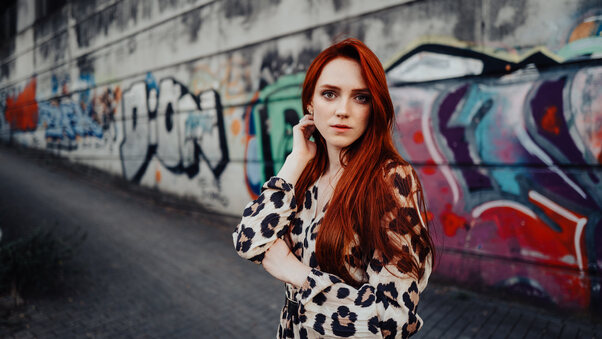 Redhead Girl 5k Wallpaper