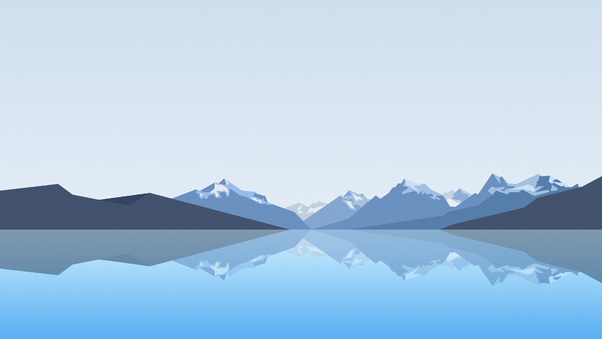 Reflection Lake Landscape Mountains 4k Wallpaper