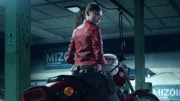 Resident Evil 2 2019 Claire Redfield Harley Davidson Wallpaper