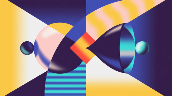 Retro Abstract Bold Shapes And Bolder Colors (3840x2160) Resolution Wallpaper