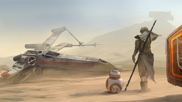 Rey And Bb8 Wallpaper