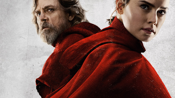 Rey And Luke Skywalker In Star Wars The Last Jedi 2017 Wallpaper