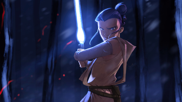 Rey Star Wars Character Fanart Wallpaper