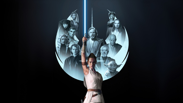 Rey Star Wars Minimal 5k Wallpaper