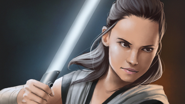 Rey Star Wars The Last Jedi Art HD Wallpaper