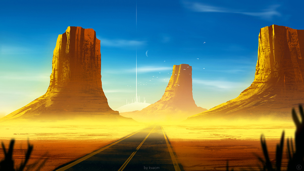 Road To Desert 4k Wallpaper