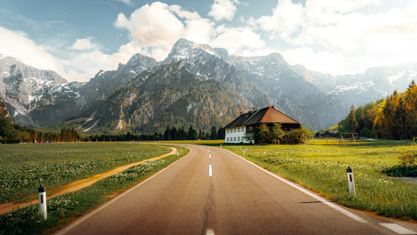 Road To The Almsee In Austria (1280x720) Resolution Wallpaper