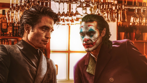 Robert Pattison And Joker Joaquin Phoenix Wallpaper