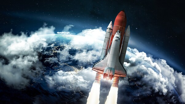 Rocket Heading Towards Space Wallpaper