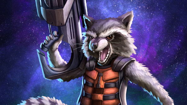 Rocket Raccoon Art Wallpaper