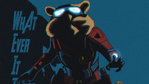 Rocket Raccoon Avengers End Game Minimal 4k Wallpaper