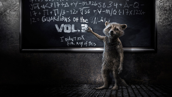 Rocket Raccoon Guardians Of The Galaxy Vol 3 Poster Wallpaper