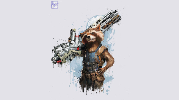 Rocket Raccoon In Avengers Infinity War 2018 Wallpaper