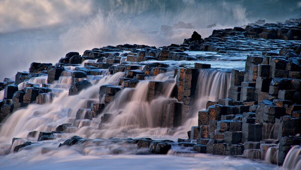 Rocks Waterfall Wallpaper