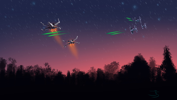 Rogue Squadron Tiefighters Artwork Wallpaper