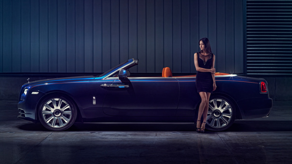 Rolls Royce Dawn Model Posing Wallpaper