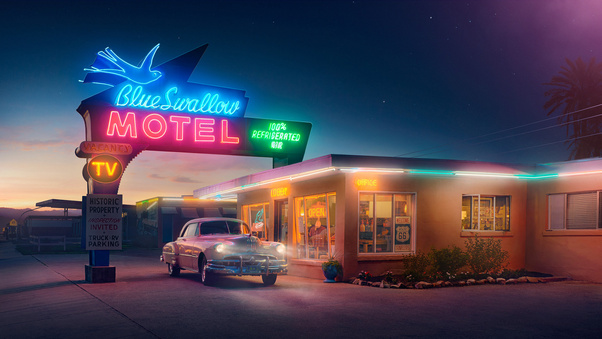 Route Station Motel Wallpaper