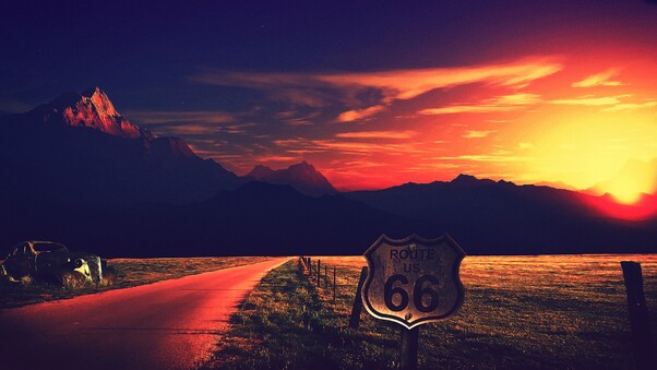 Route Us 66 Photography 4k Wallpaper