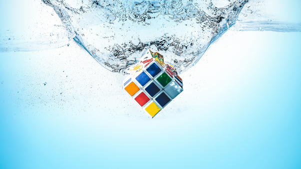 Rubiks Cube Splash Wallpaper