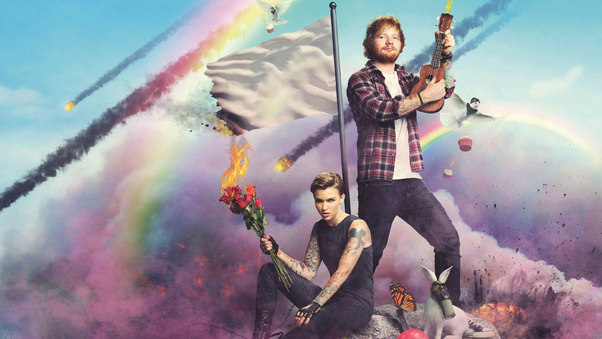 Ruby Rose And Ed Sheeran Wallpaper